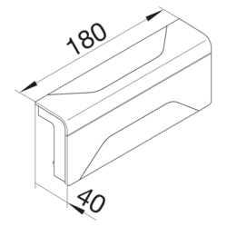 Produkttegning Gulvlistsystem SL, Høyde 55 mm 3D-Kryss ABS