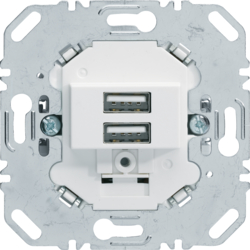 260209 Innsats USB 2 x 3.0A hvit