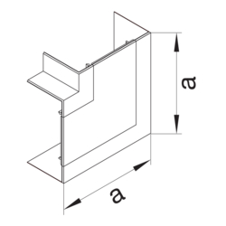 Produkttegning BRA65100 Flatvinkel Halogenfri PC-ABS