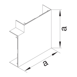 Produkttegning BRA65210D Flatvinkel Halogenfri PC-ABS