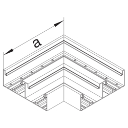 Produkttegning BRA65210D Flatvinkel Aluminium