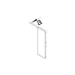 Produkttegning BRA65210D Endestykke Halogenfri PC-ABS