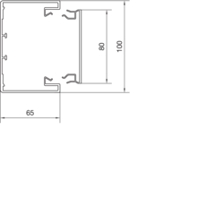 Komplett tverrsnittegning BRP65100 Underdel PVC