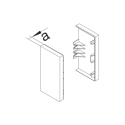 Produkttegning BRP65100 Endestykke Halogenfri PC-ABS