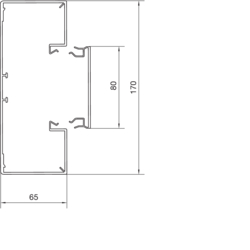 Komplett tverrsnittegning BRP65170 Underdel PVC