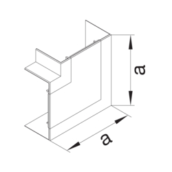 Produkttegning BRS65170 Flatvinkel Halogenfri PC-ABS