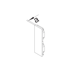 Produkttegning BRS65210D Endestykke Stålblekk