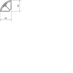 Komplett tverrsnittegning EK400400 Under- og overdel PVC