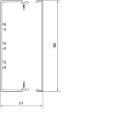 Komplett tverrsnittegning FB60190 Under- og overdel PVC