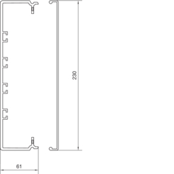 Komplett tverrsnittegning FB60230 Under- og overdel PVC