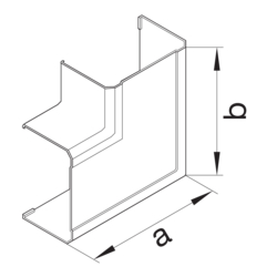 Produkttegning BRN70110 Flatvinkel PVC