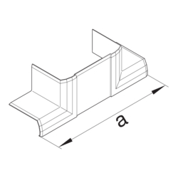 Produkttegning BRHN70170 T- og X-stykke Halogenfri PC-ABS