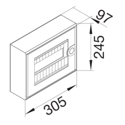 Produkttegning Fordelingsskap 12 mod