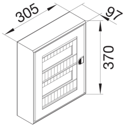 Produkttegning Fordelingsskap 24 mod