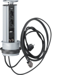 G7046LAN POP-UP,  UTTAKSENH. 2x230V,  2xRJ45, 1xVGA