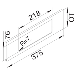 Produkttegning Lokk med hull, PVC PVC