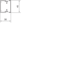 Komplett tverrsnittegning LF30045 Under- og overdel PVC