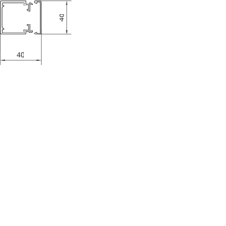 Komplett tverrsnittegning LF40040 Under- og overdel PVC