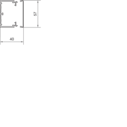 Komplett tverrsnittegning LF40060 Under- og overdel PVC
