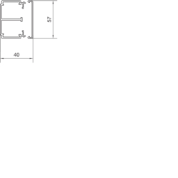 Komplett tverrsnittegning LF40061 Under- og overdel PVC