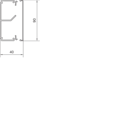 Komplett tverrsnittegning LF40091 Under- og overdel PVC