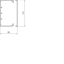 Komplett tverrsnittegning LF60110 Under- og overdel PVC