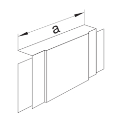 Produkttegning FB60110 T- og X-stykke Halogenfri PC-ABS