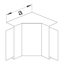 Produkttegning LF60230 Innvendig hjørne PVC