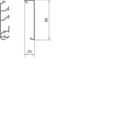 Komplett tverrsnittegning SL200801 og SL200802 Underdel PVC