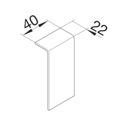 Produkttegning SLH200801 og SLH200802 Utjamningsstykke Halogenfri PC-ABS