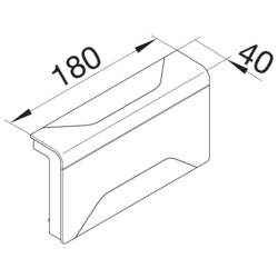 Produkttegning SL200801 og SL200802 3D-Kryss Halogenfri PC-ABS