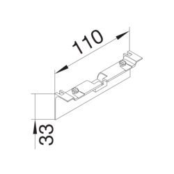 Produkttegning SL200801 og SL200802 Uttaksholder ABS