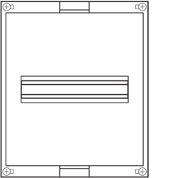 Produkttegning Systemmodul for effektbryter x160, x250 og h250 - Høyde 300 mm plast