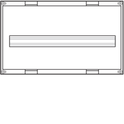 Produkttegning Systemmodul for effektbryter x160, x250 og h250 - Høyde 300 mm plast