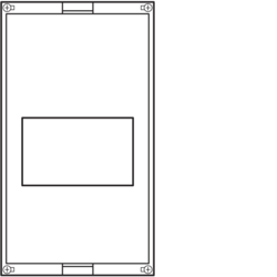 Produkttegning Systemmodul for effektbryter x250, h250, h630, h1000 og h1600 - Høyde 450 mm plast