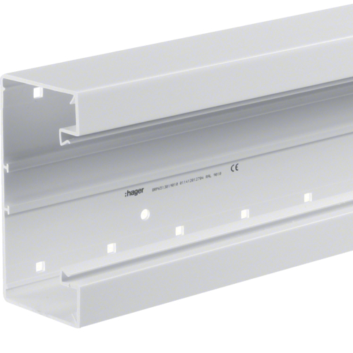 BRHP6513019010 Kanalunderdel 65x130 halogenfri,  hvit.