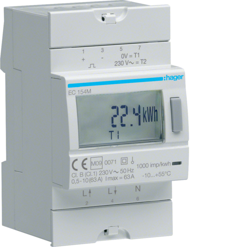 EC154M MÅLER 1-FAS 63A MID