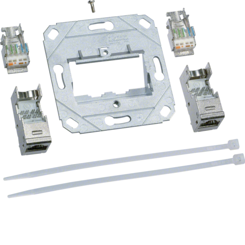 G3150 DATAUTTAK 2xRJ45 KAT.6a M/FESTERAMME