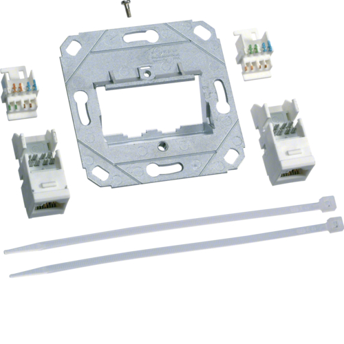 G3155 DATAUTTAK 2xRJ45 KAT.6 USKJERM. M/FESTER