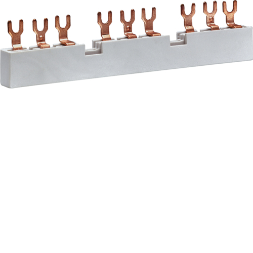 KD303M Faseskinne 10mm² 63A 3-pol 3xmot.brytere