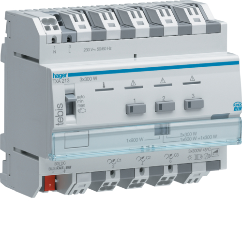TXA213 KNX MULTIDIMMER 1X900W,  3X300W