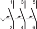Koblingsskjema Automatsikringer 10kA D-karakteristikk, 3-polet
