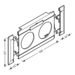 Produkttegning Ramme, med merkeskilt, 2-veis, PVC og PC/ABS halogenfri Halogenfri PC-ABS