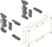 Produkttegning Tett systemmodul for samleskinner - Høyde 150 mm plast